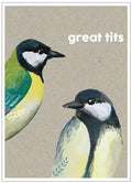 Great Tits Punny Greetings Card