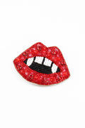 Red Fang Lips Brooch