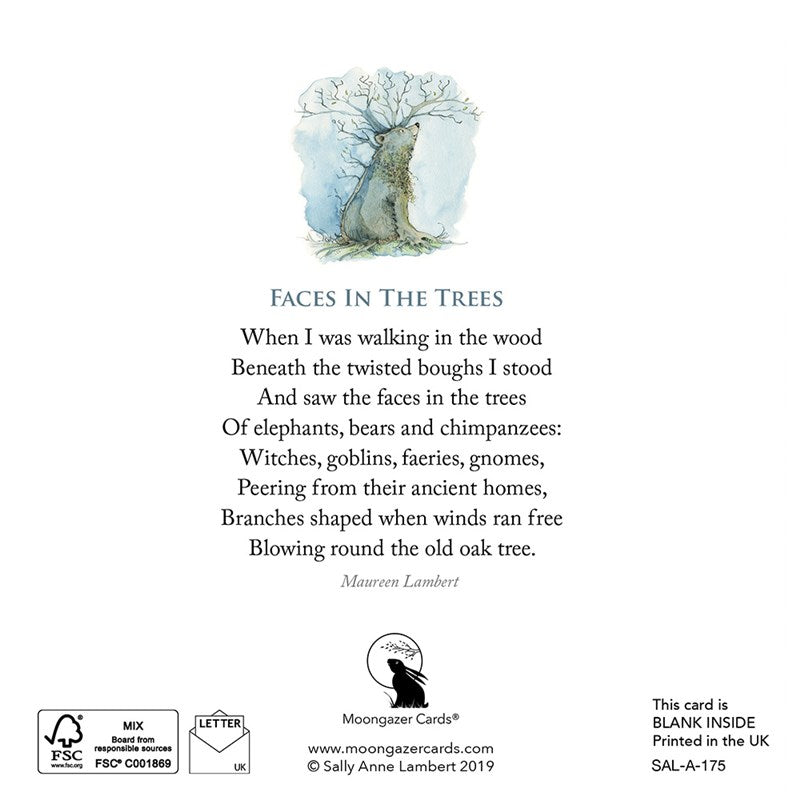 Faces In The Trees Greeting Card
