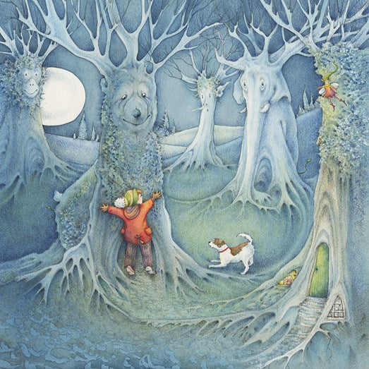 Faces In The Trees Greeting Card