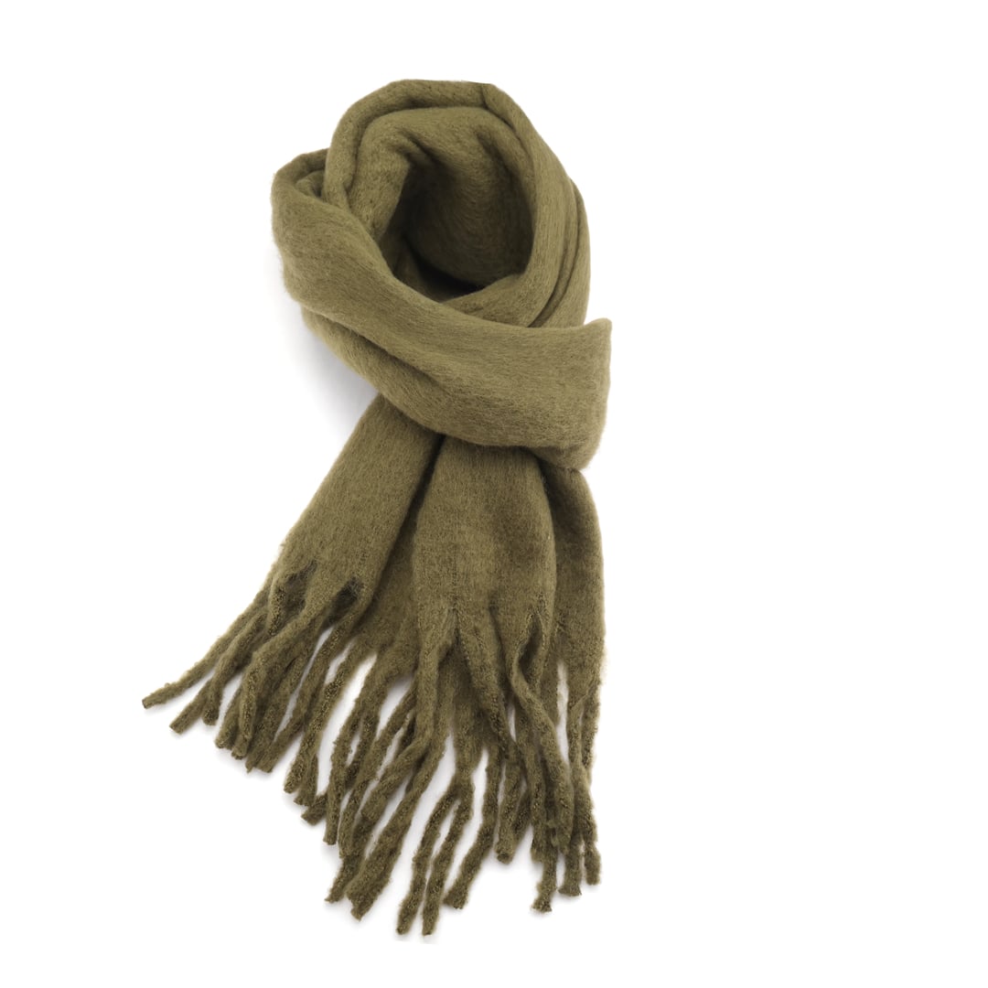 Winter Scarf Plain - Olive