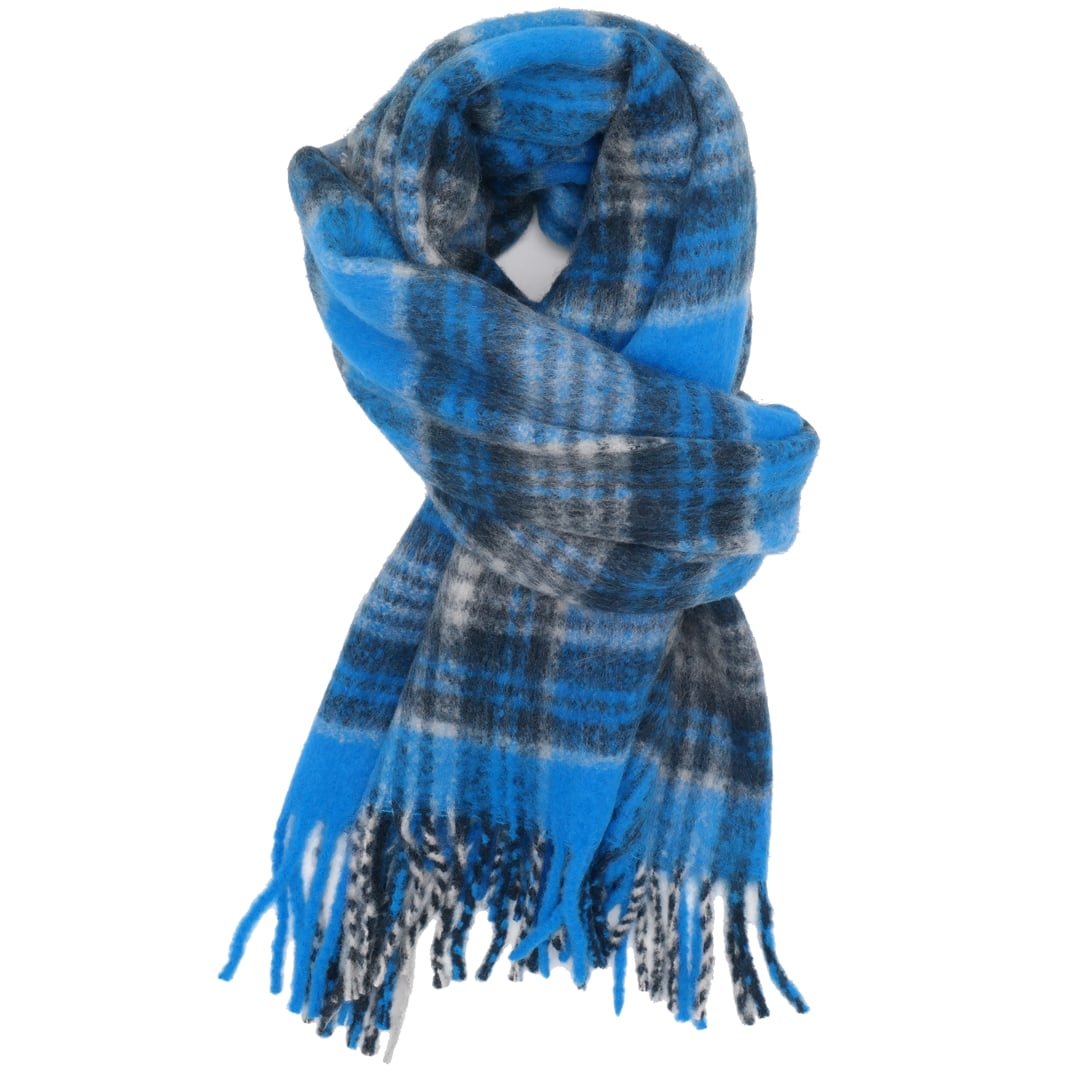 Winter Scarf Nora Tartan - Royal Blue