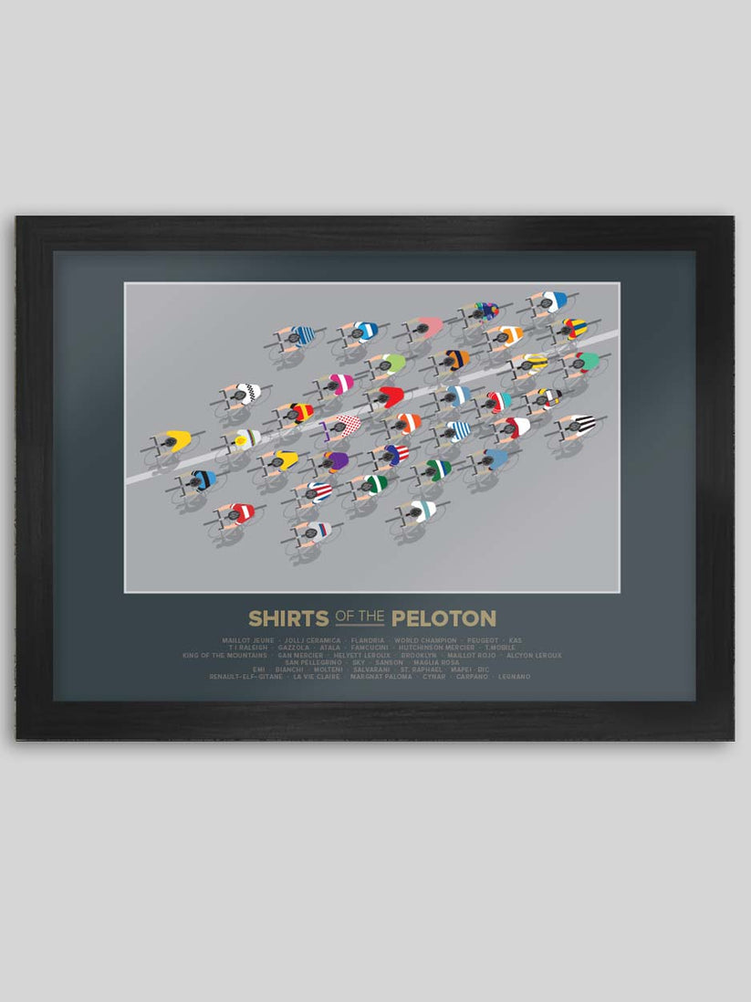 Shirts of the Peloton (L) - A3 Poster Print