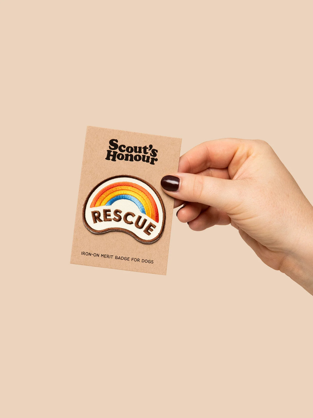 Rescue - Iron On Merit Badge For Pets