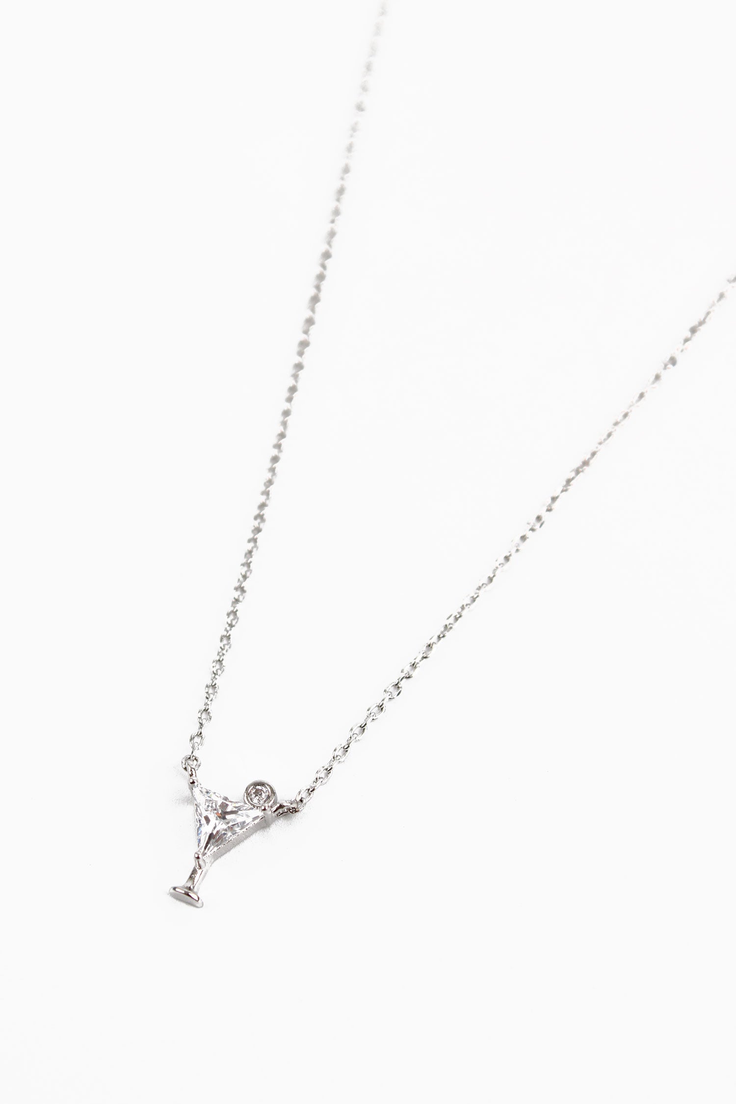 Silver Cocktail Charm Necklace
