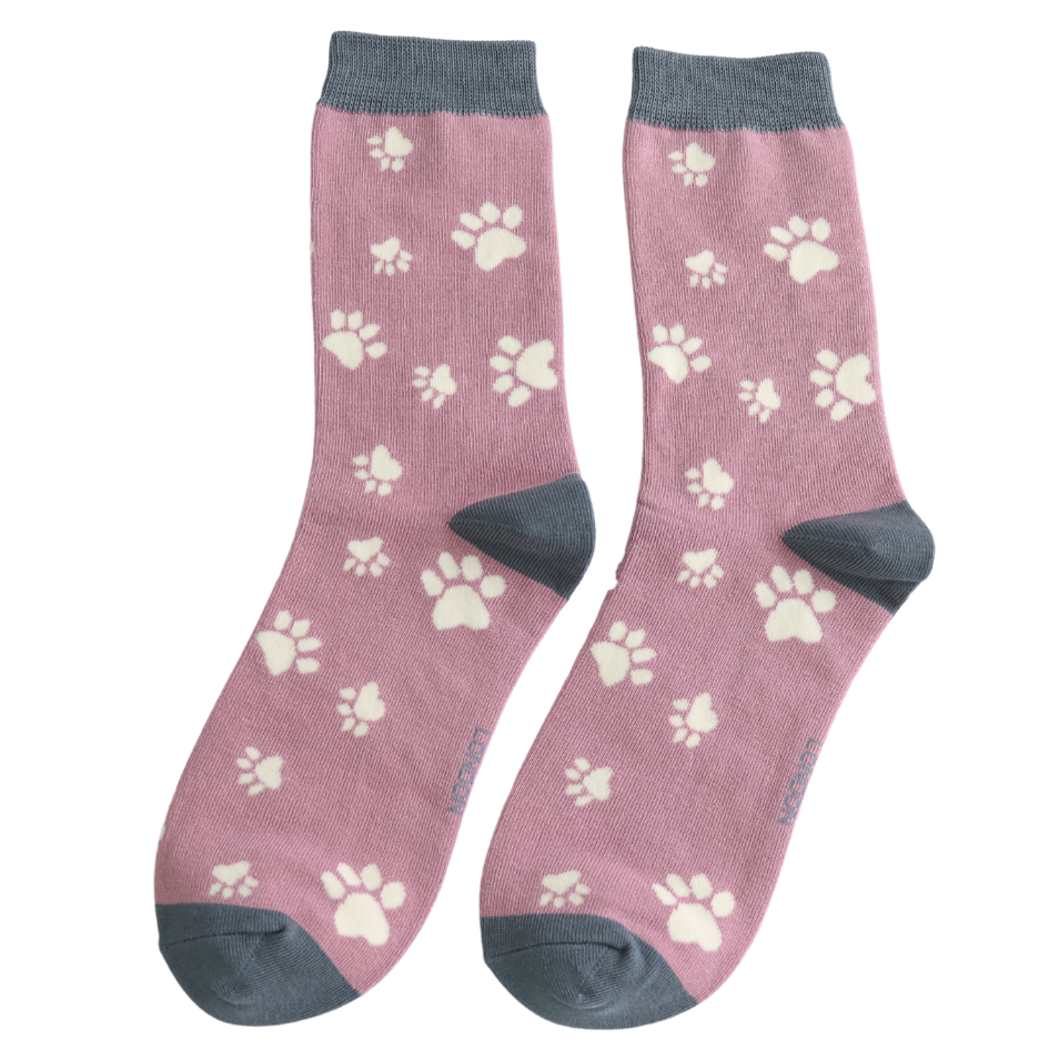 Ladies Bamboo Socks - Paw Print