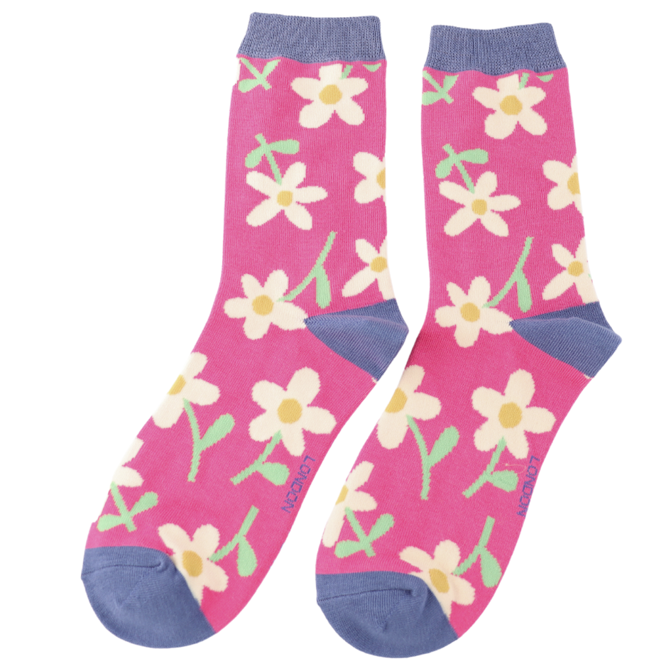 Ladies Bamboo Socks - Flowers