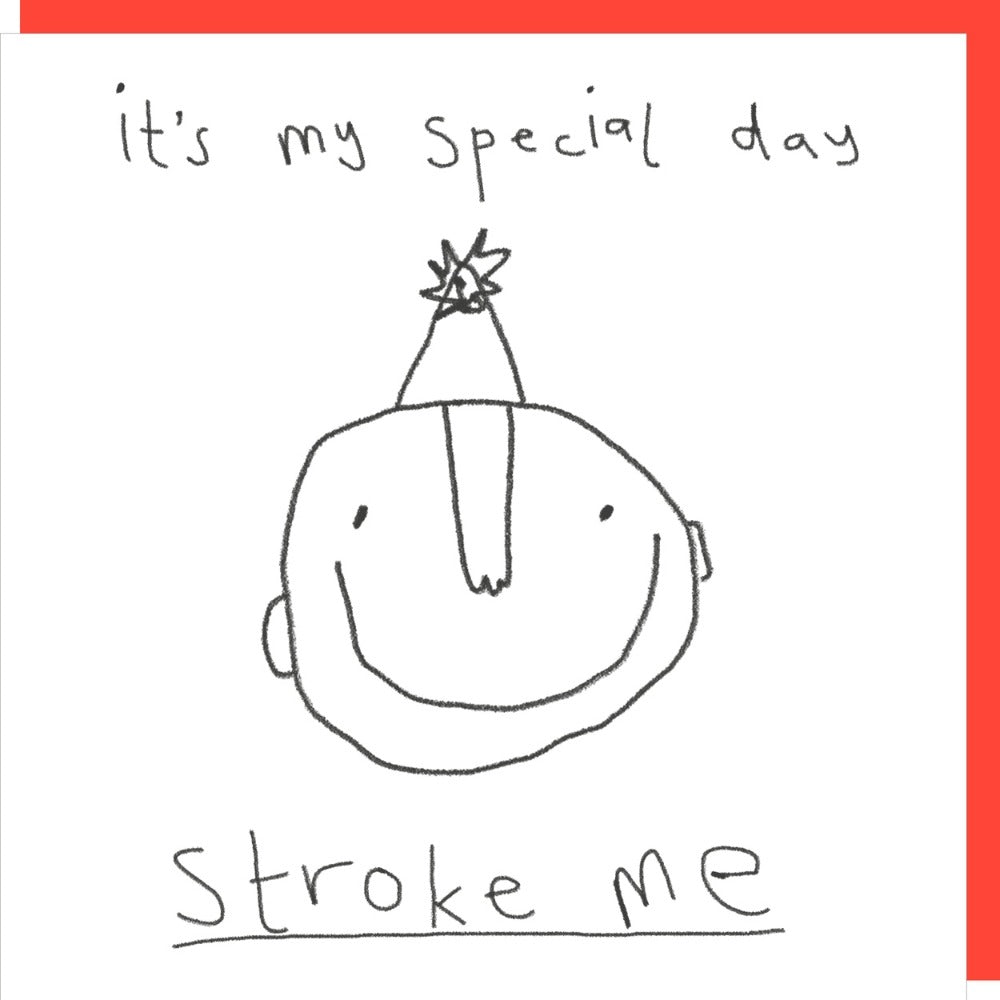 Stroke Me Birthday Card