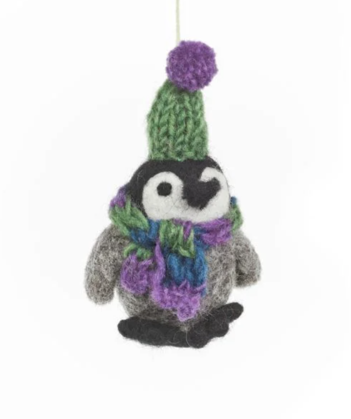 Frosty Penguin Felt Hanging Decoration