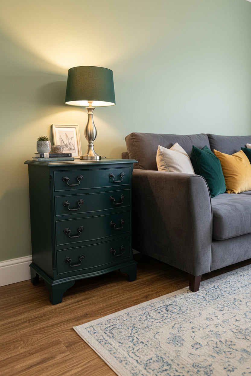 Bow Fronted Lamp Table