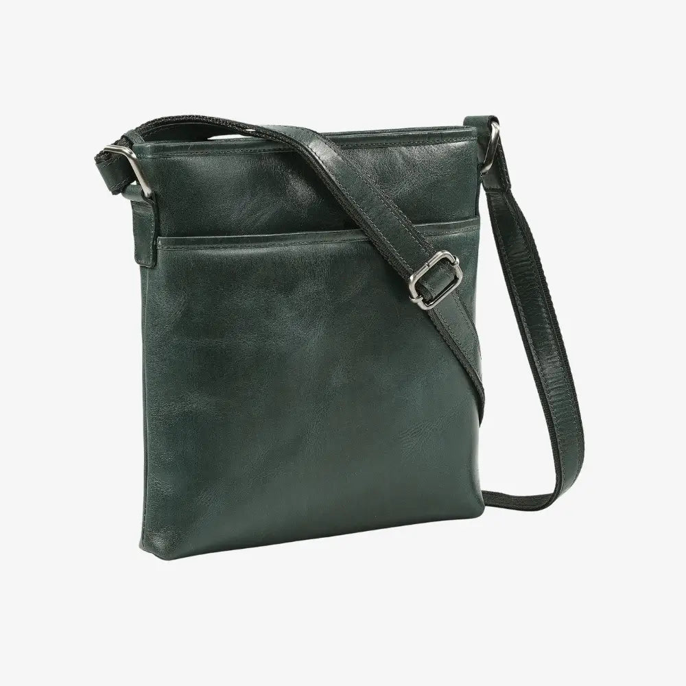 Velura Large Real Leather Crossbody Bag
