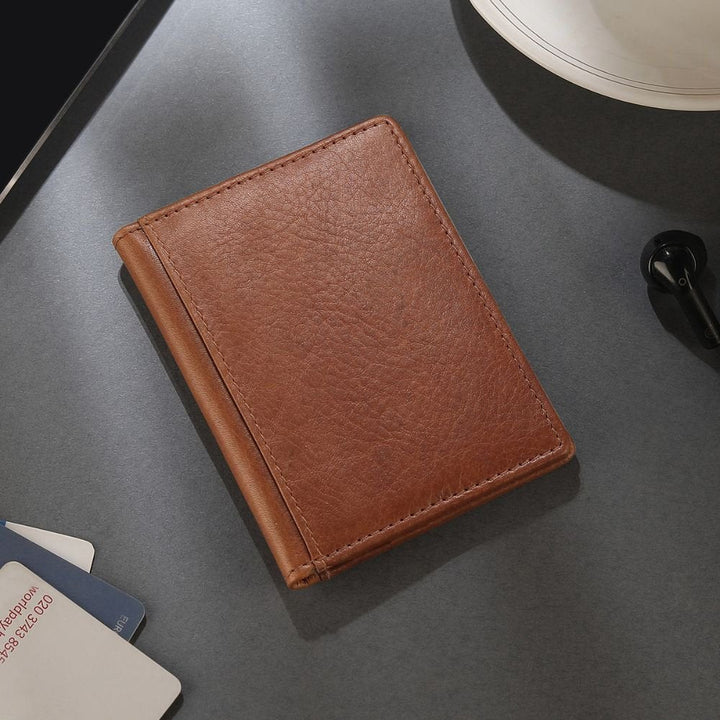 Leather Card Holder For Men - Gino Tuscan - Brown