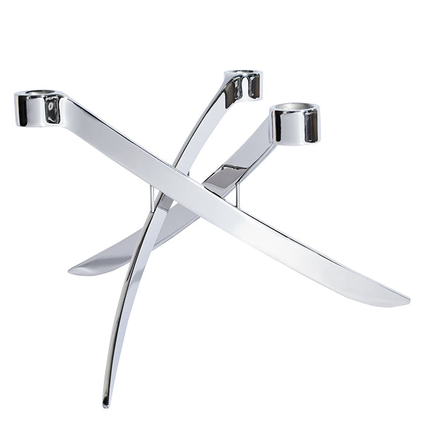 Lightarch Candle 3 arm Holder Taper - Chrome