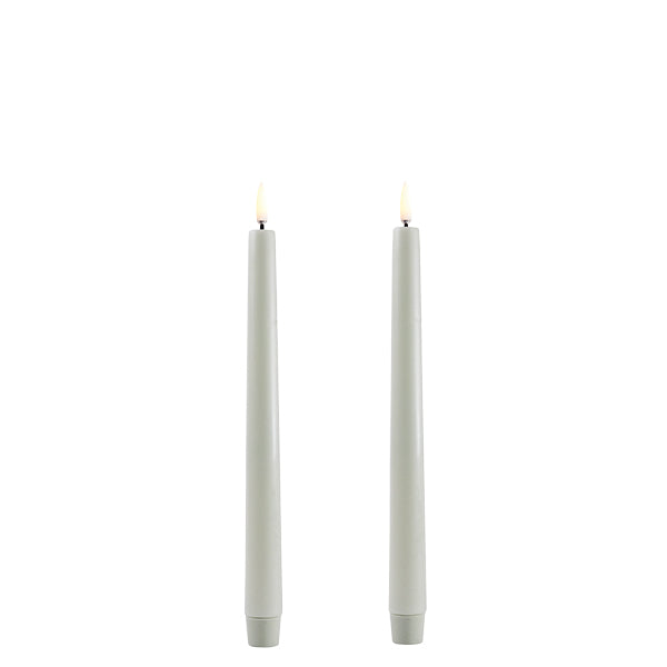 LED Taper Candle - Dusty Green Smooth