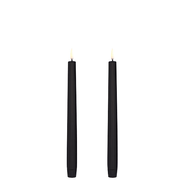 LED Taper Candle - Plain Black Smooth