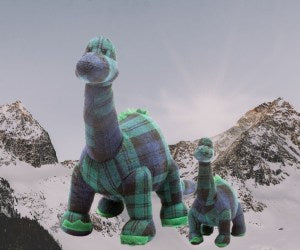 Diplodocus Baby Rattle - Tartan