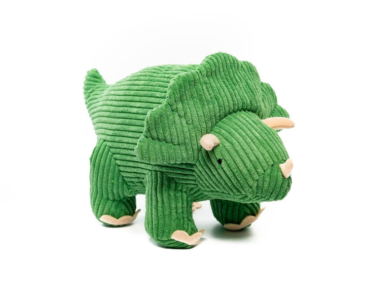 Triceratops Corduroy Toy Medium - Green