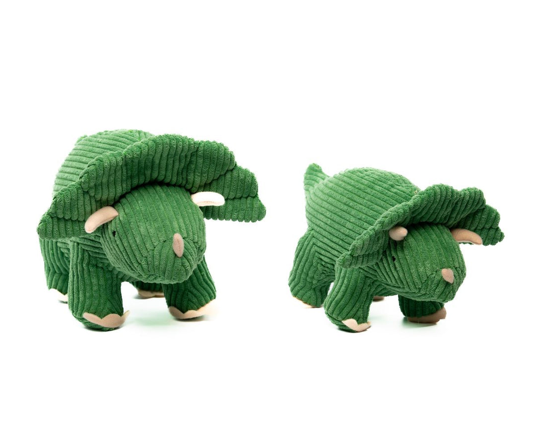 Triceratops Corduroy Toy Medium - Green