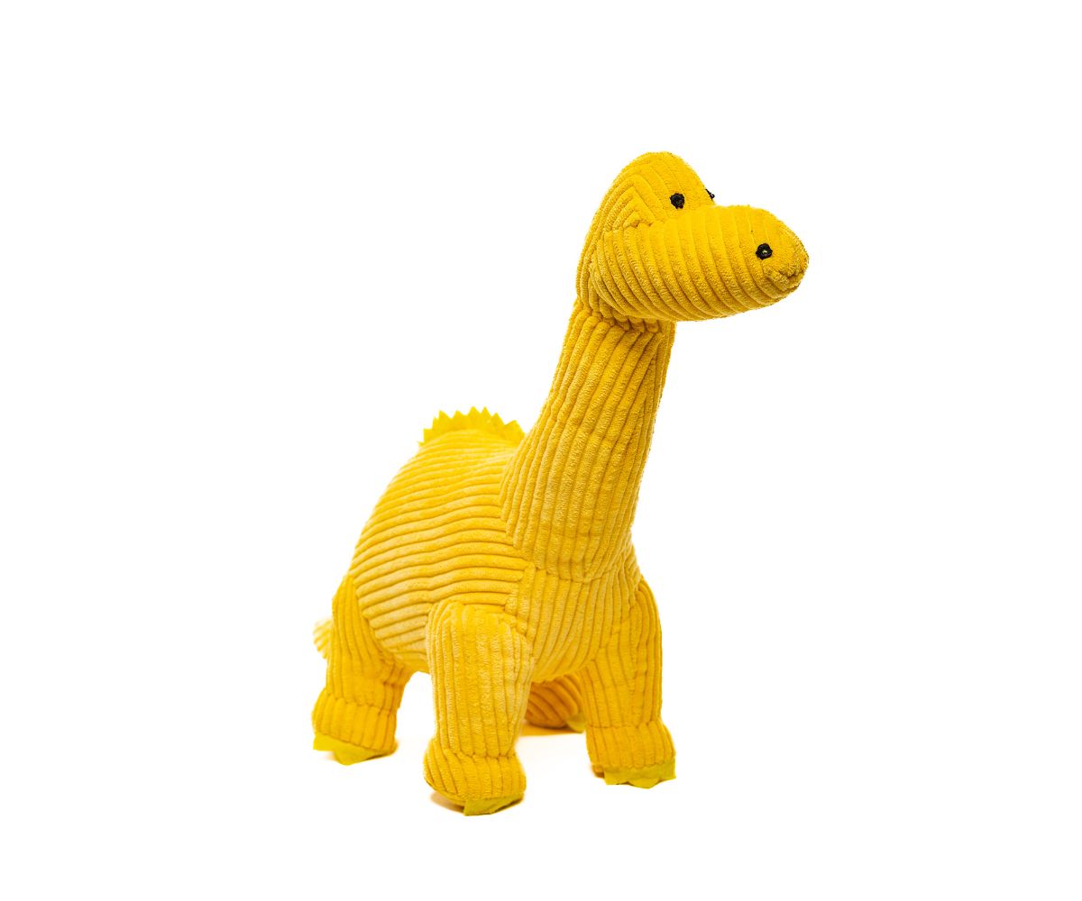 Diplodocus Corduroy Toy Small - Yellow