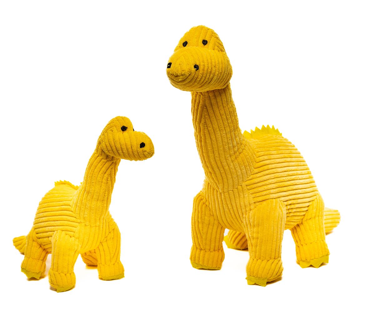 Diplodocus Corduroy Toy Small - Yellow