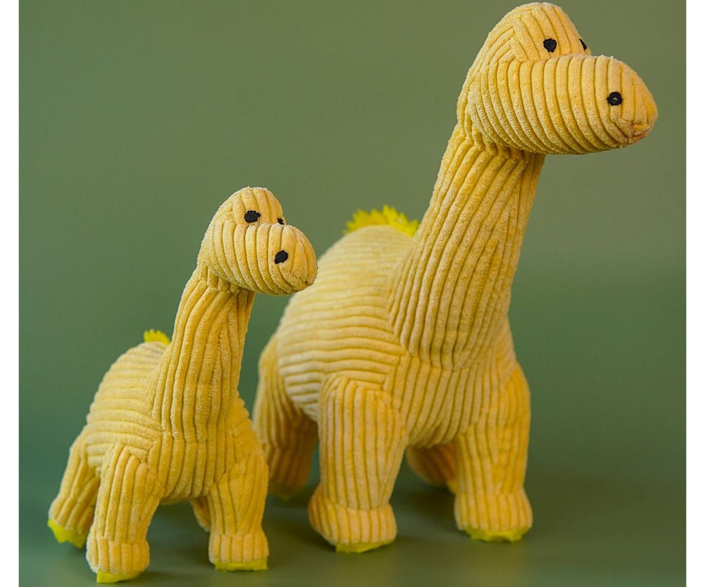 Diplodocus Corduroy Toy Small - Yellow