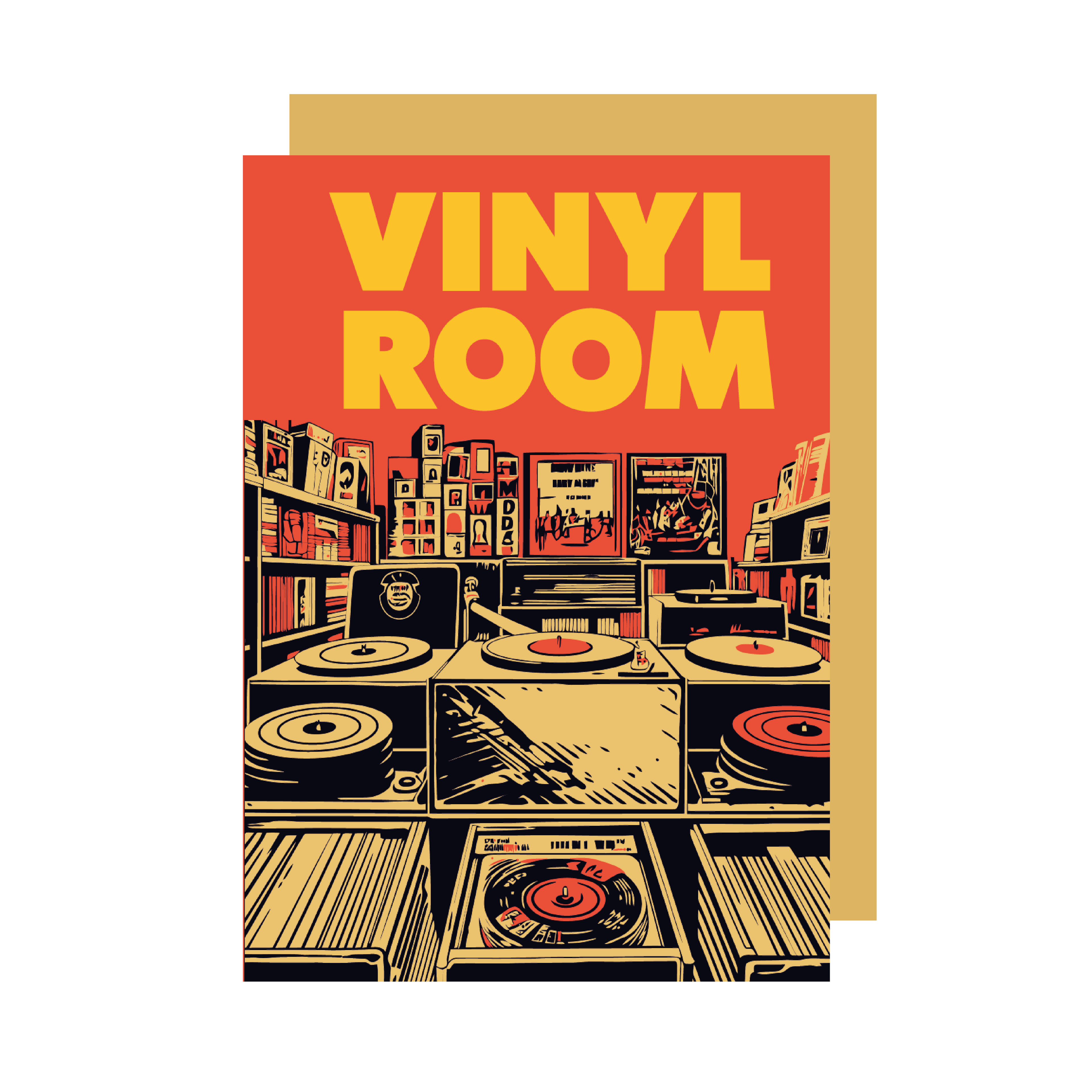 Vinyl Room - Greetings Card