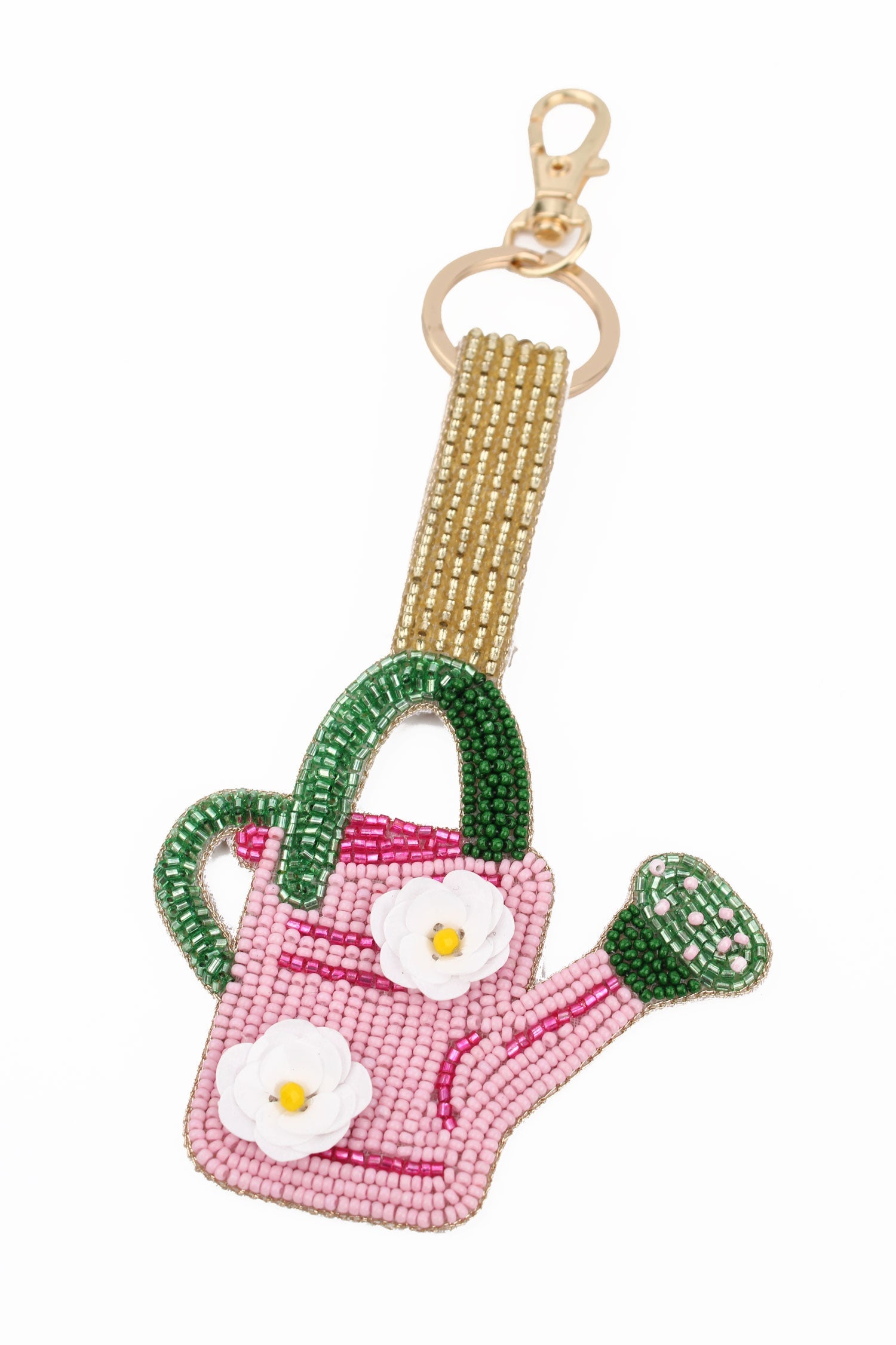 Watering Can Beaded Keyring/Bag Charm