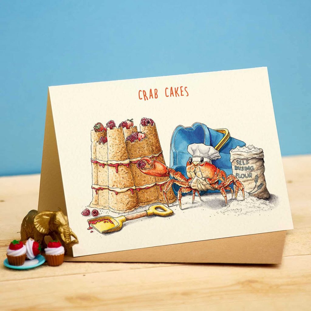 Crab Cakes Punny Greeting Card