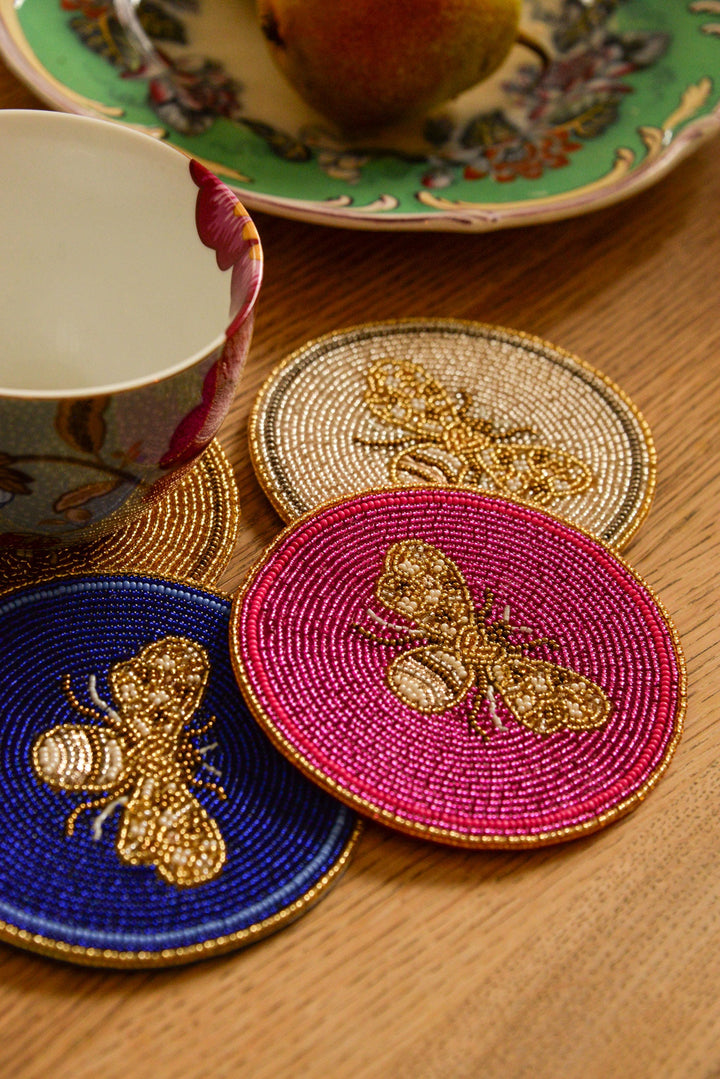 Bee Beaded Coasters