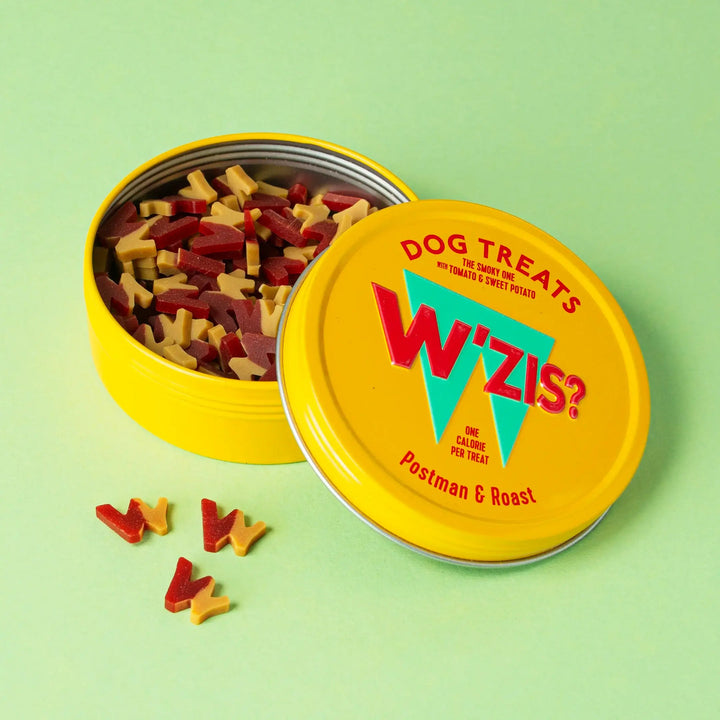 Postman and Roast Tin Of Dog Treats
