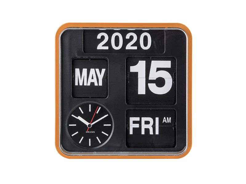 Flip Wall Clock - Orange