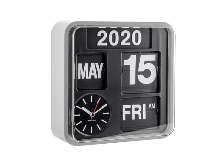 Flip Wall Clock - Matt Silver