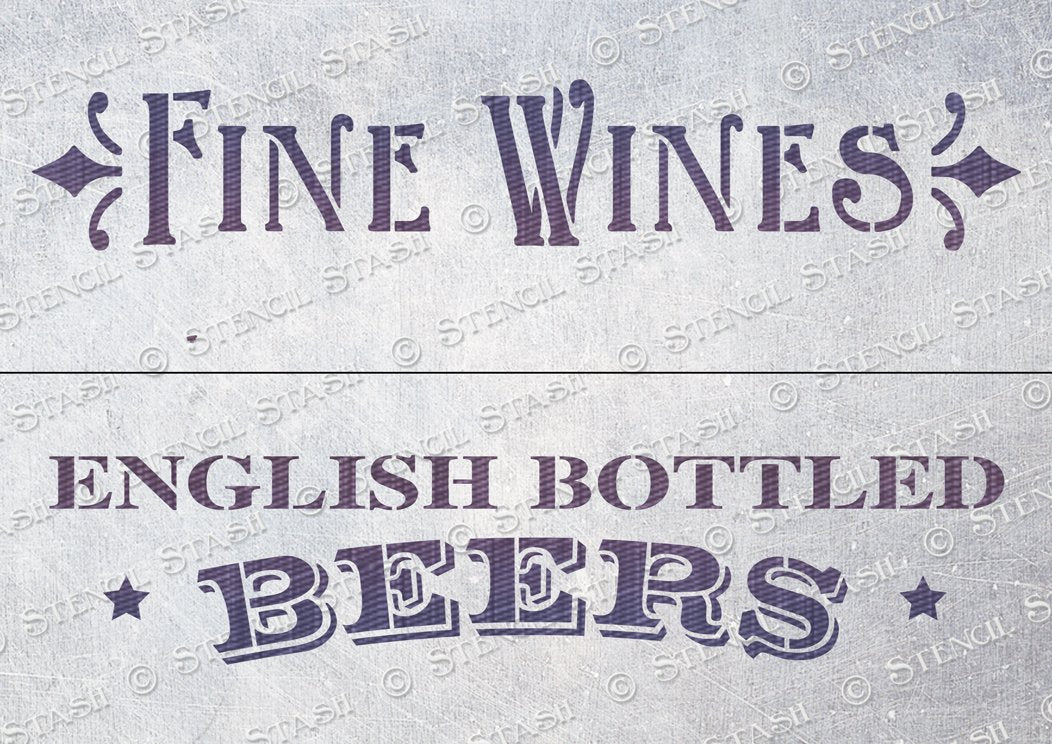 Crate Wines & Beer Stencil