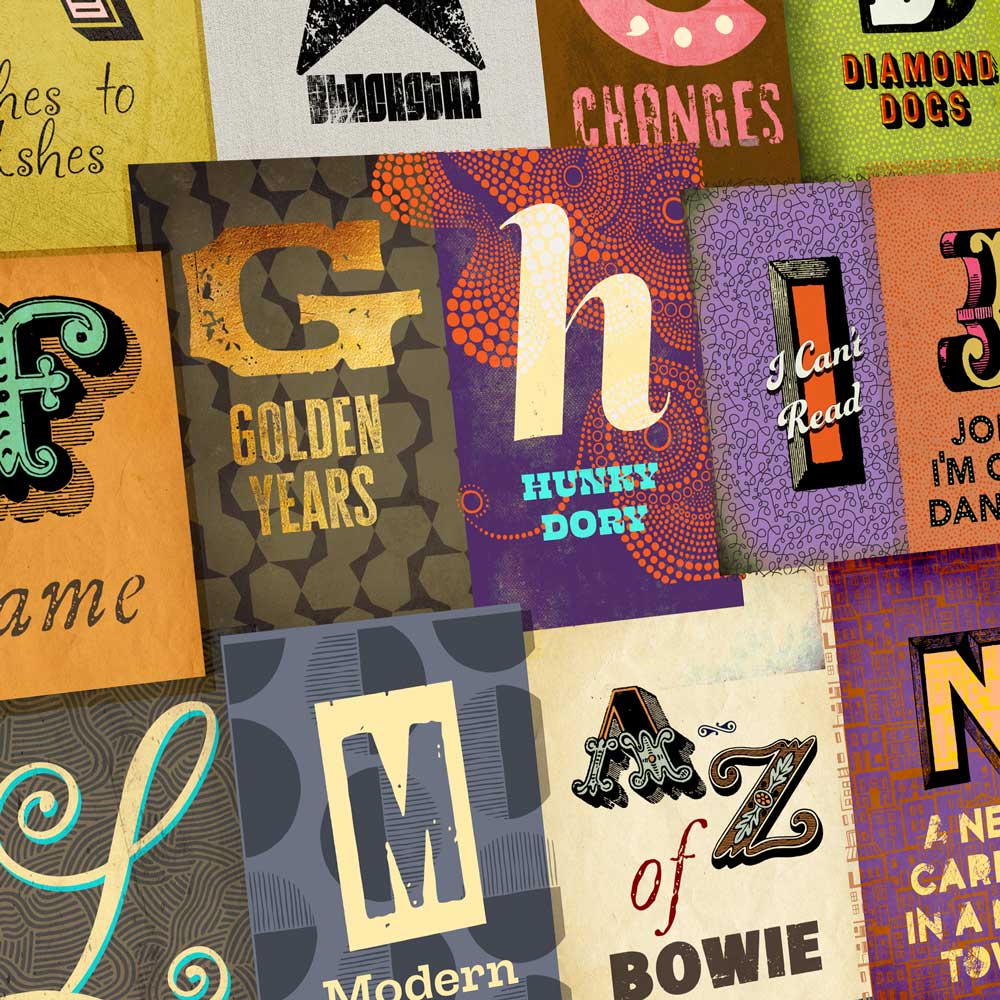 A-Z of Bowie - A3 Poster Print