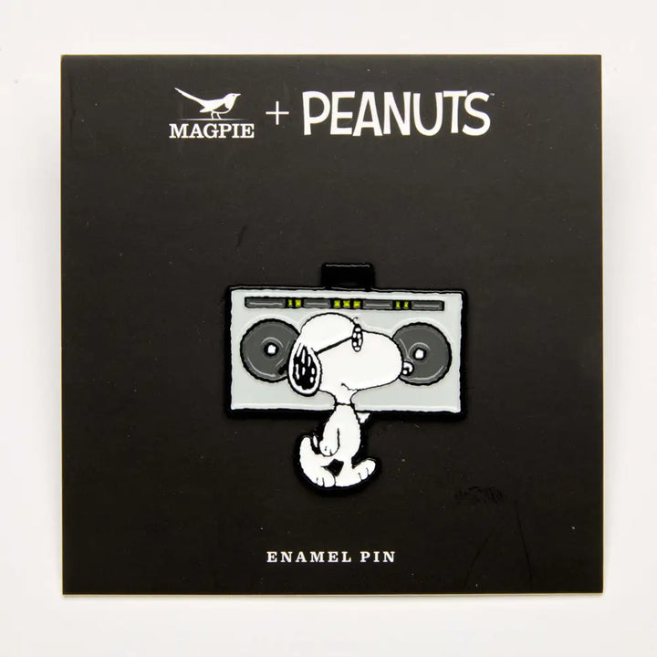 Boombox Music is Life - Snoopy Enamel Pin Badge