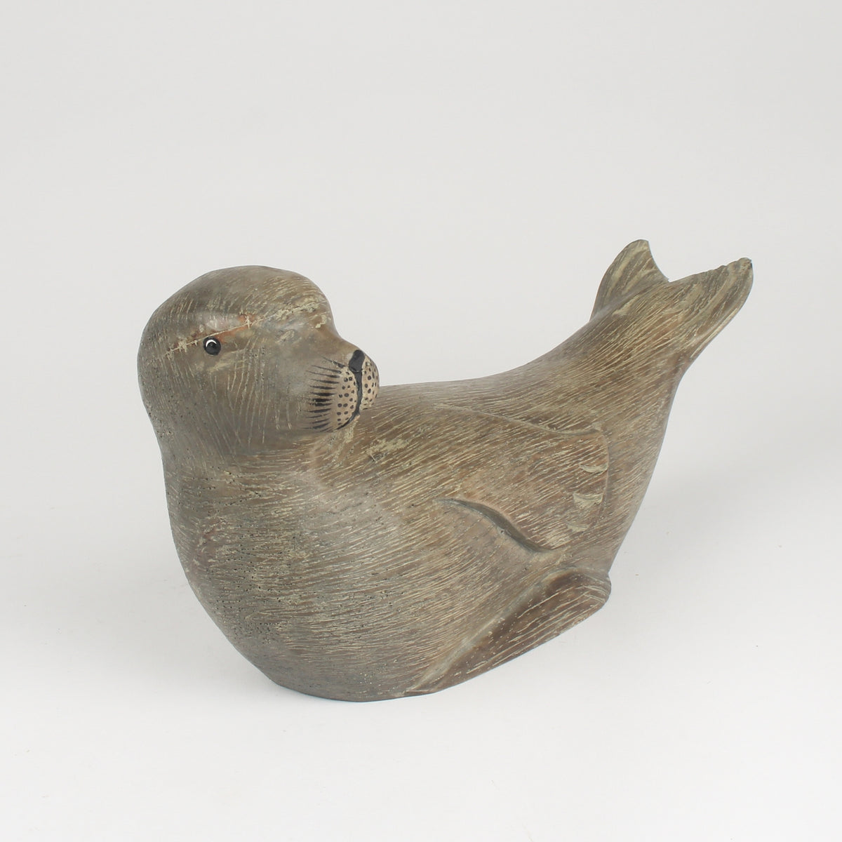 Hand Carved Basking Seal Sculpture By Archipelago