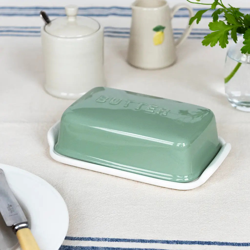 Ceramic Butter Dish - Green