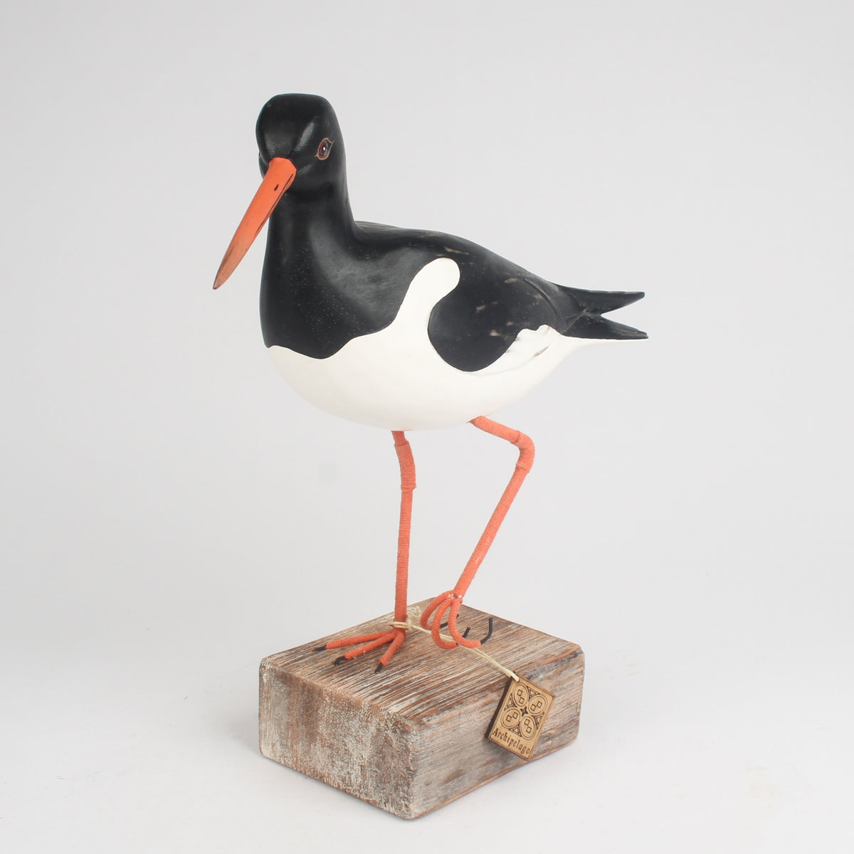 Hand Carved Oystercatcher By Archipelago On Wooden Base