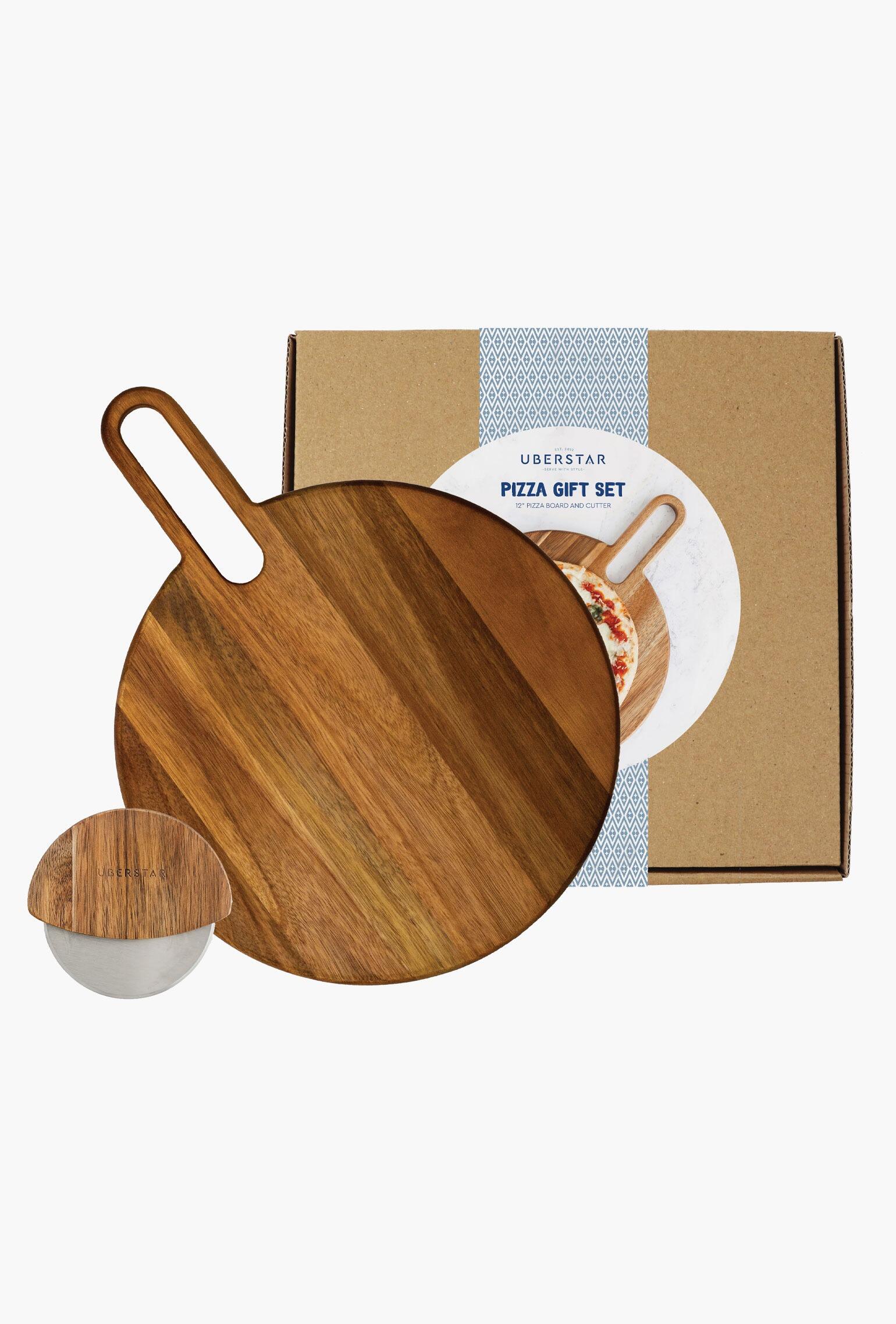 Pizza Board Large & Cutter Gift Set – Natural