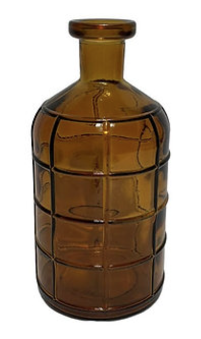Graphic Bottle Vase 28 - Amber