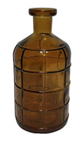 Graphic Bottle Vase 28 - Amber