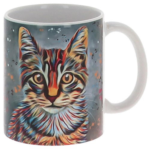 Aquamarine Tabby Cat Mug