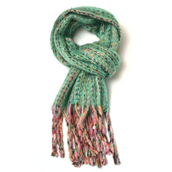 Fine Lines Winter Scarf - Green