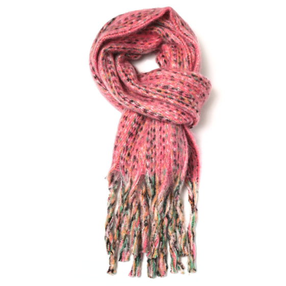 Fine Lines Winter Scarf -Pink