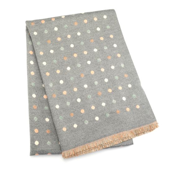 Reversible Scarf With Dots - Grey