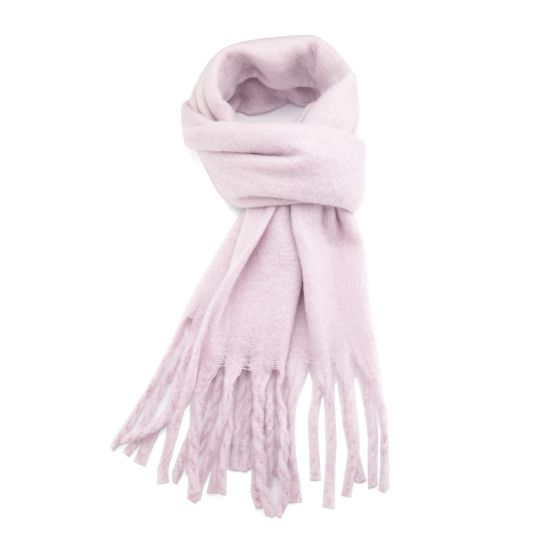 Chunky Block Colour Winter Scarf - Lilac