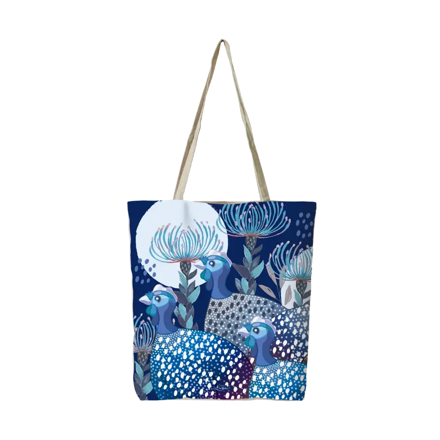 Reusable Shopping Bag - Blue Guineas