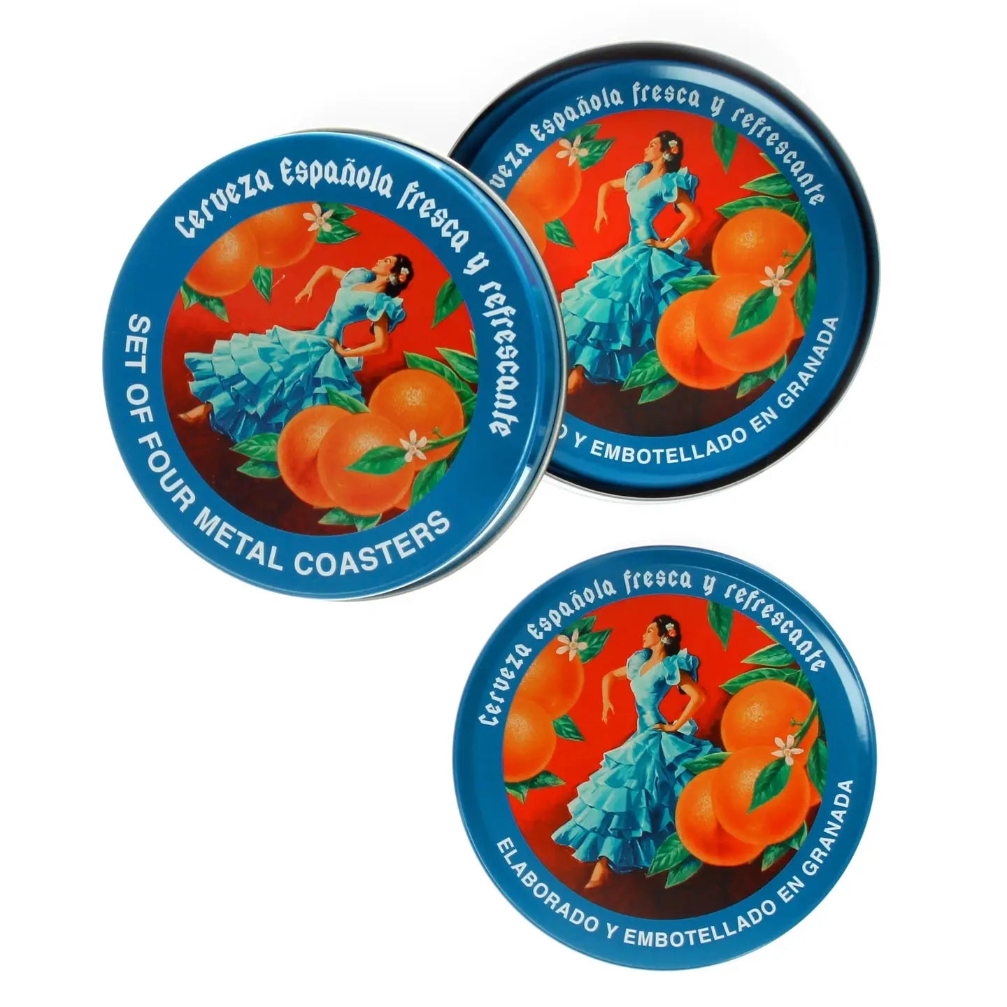 Metal Coaster Set of 4 - Cerveza