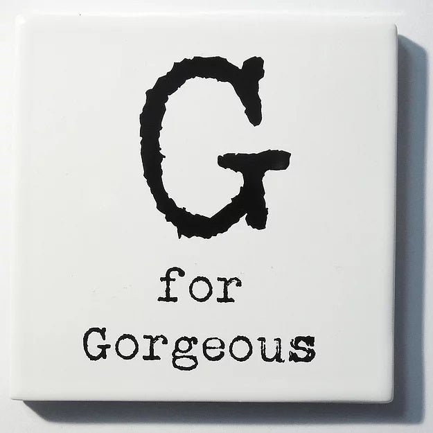 Letter Ceramic Coasters - G For...