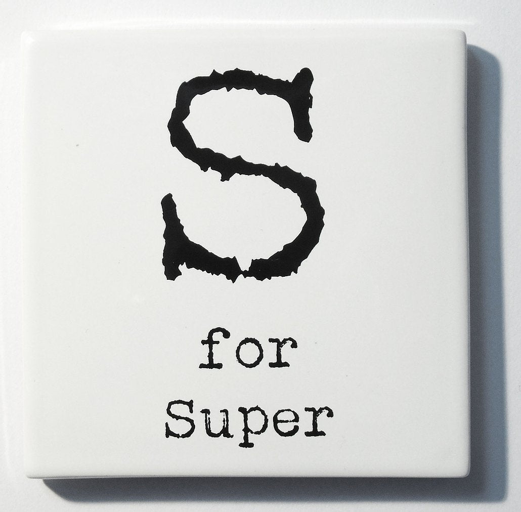 Letter Ceramic Coasters - S For...